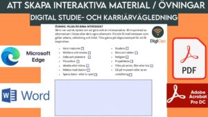 Tips: Att skapa digitala interaktiva vägledningsmaterial & övningar | ifyllnadsbar PDF-formulär | SYV-Forum Sverige